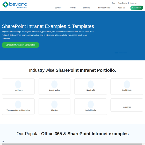 SharePoint Intranet Examples