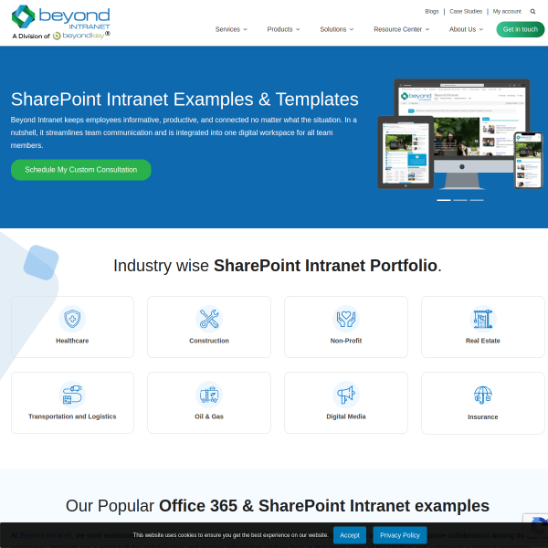 SharePoint Intranet Examples