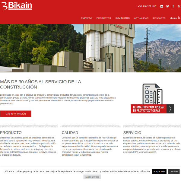 Vista mini Web: https://www.bikain.es