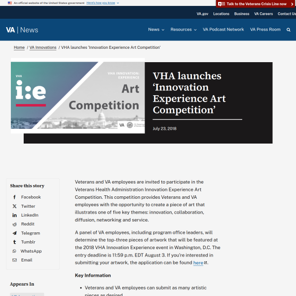 VHA launches ‘Innovation Experience Art Competition’ - VAntage Point