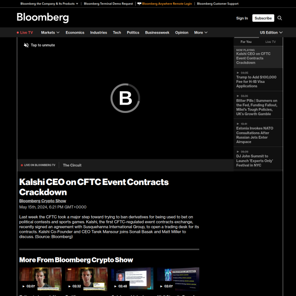 Bloomberg video on CFTC crackdown illustration