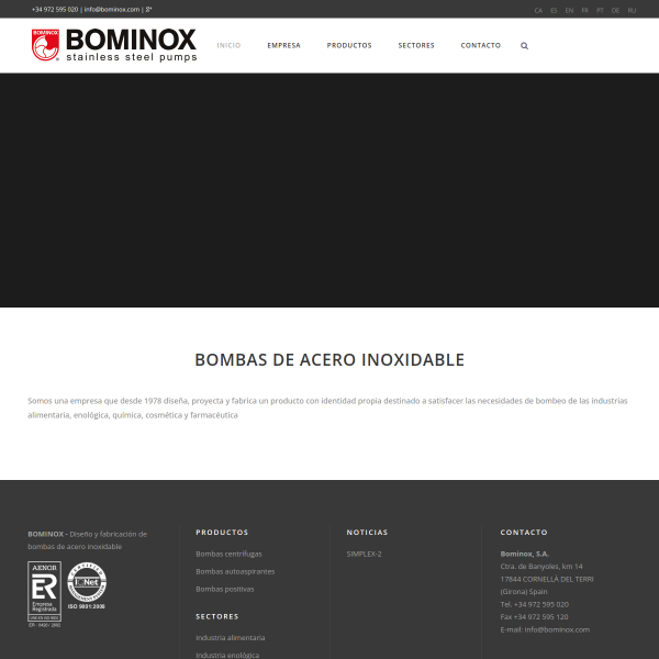 Vista mini Web: https://www.bominox.com