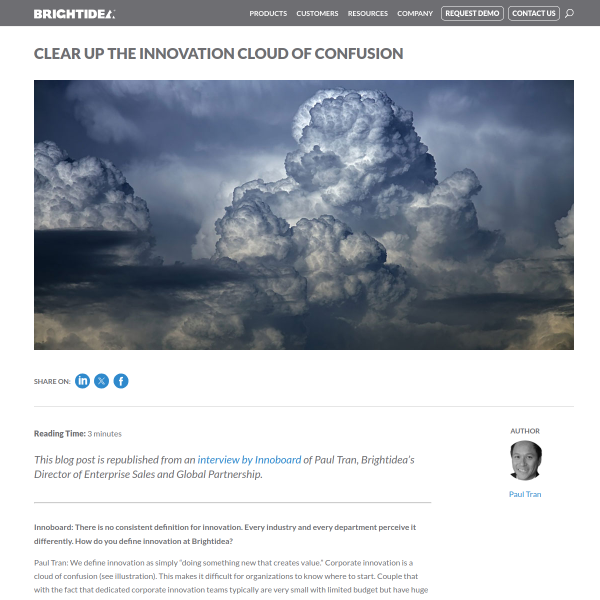 Clear Up the Innovation Cloud of Confusion