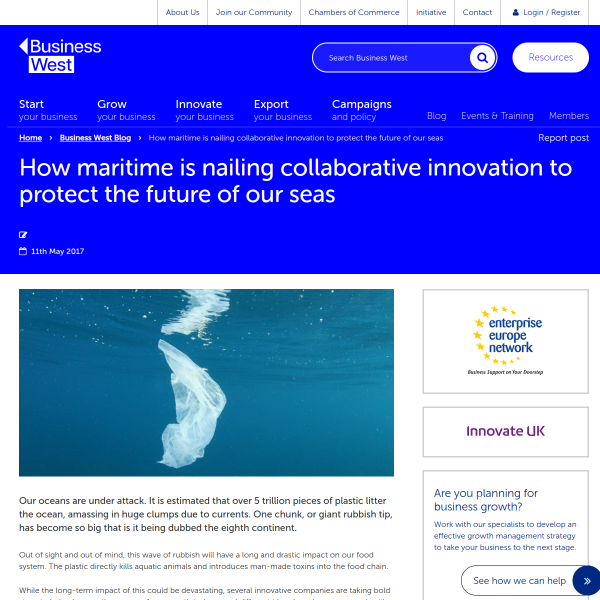 How maritime is nailing collaborative innovation to protect the future of our seas