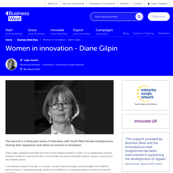 Women in innovation - Diane Gilpin