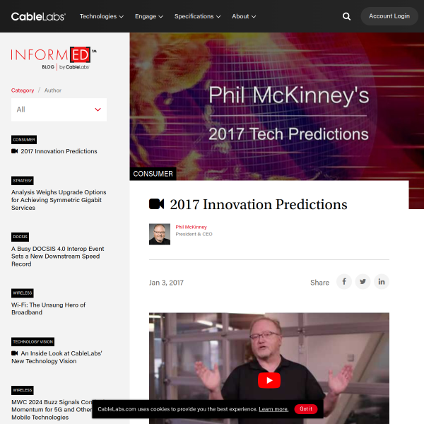 2017 Innovation Predictions - CableLabs