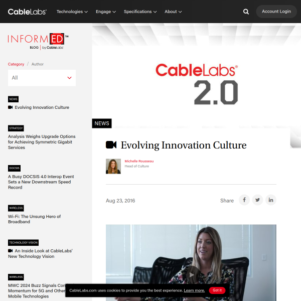 Evolving Innovation Culture - CableLabs