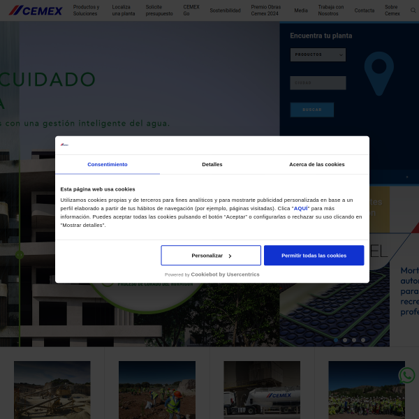 Vista mini Web: https://www.cemex.es