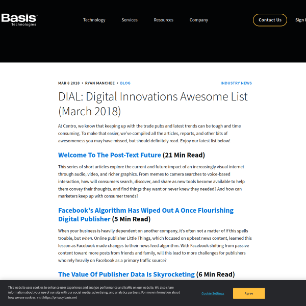 Digital Innovations Awesome List - March 2018 - Centro Blog