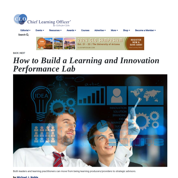 How to Build a Learning and Innovation Performance Lab