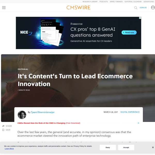 It's Content's Turn to Lead Ecommerce Innovation