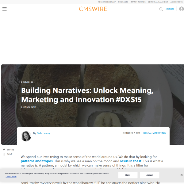 Building Narratives: Unlock Meaning, Marketing and Innovation #DXS15