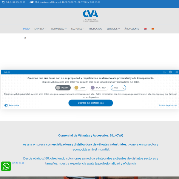 Vista mini Web: https://www.cva.es