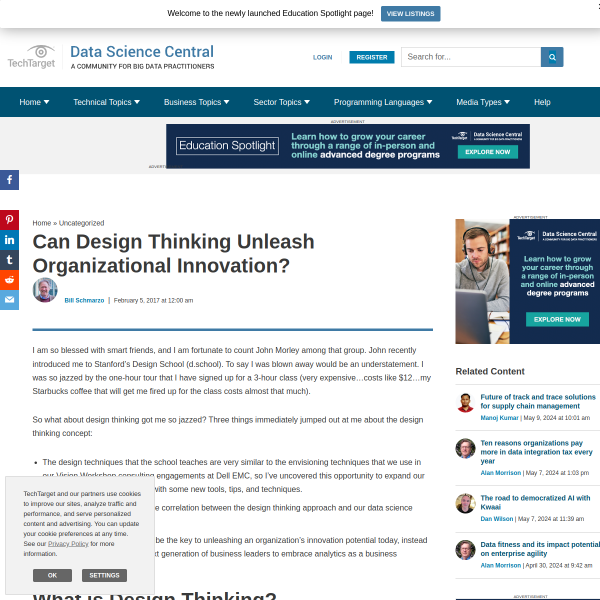 Can Design Thinking Unleash Organizational Innovation?