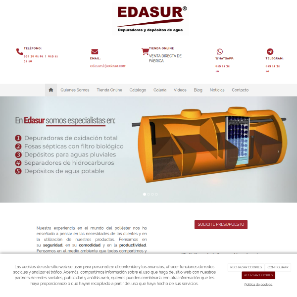 Vista mini Web: https://www.edasur.com