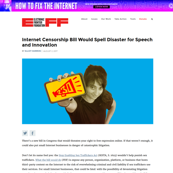 Internet Censorship Bill Would Spell Disaster for Speech and Innovation