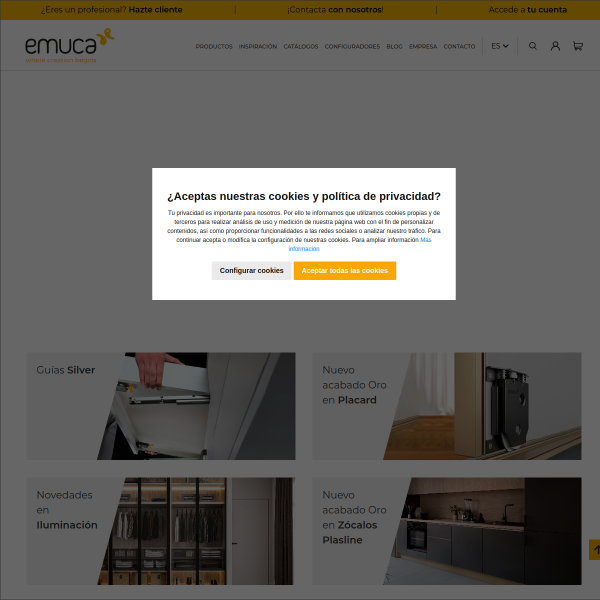 Vista mini Web: https://www.emuca.es