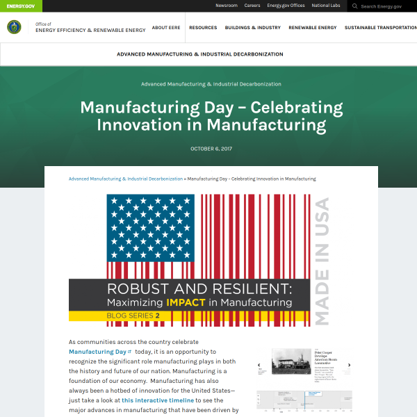 Manufacturing Day – Celebrating Innovation in Manufacturing