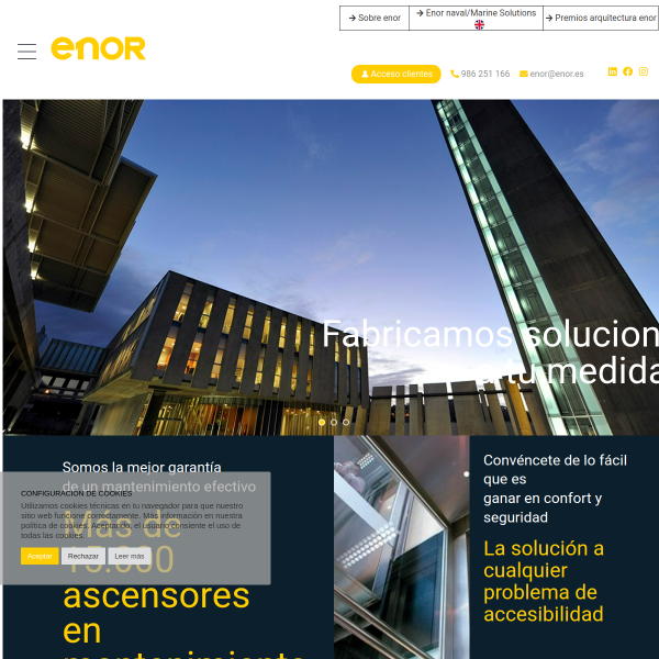 Vista mini Web: https://www.enor.es