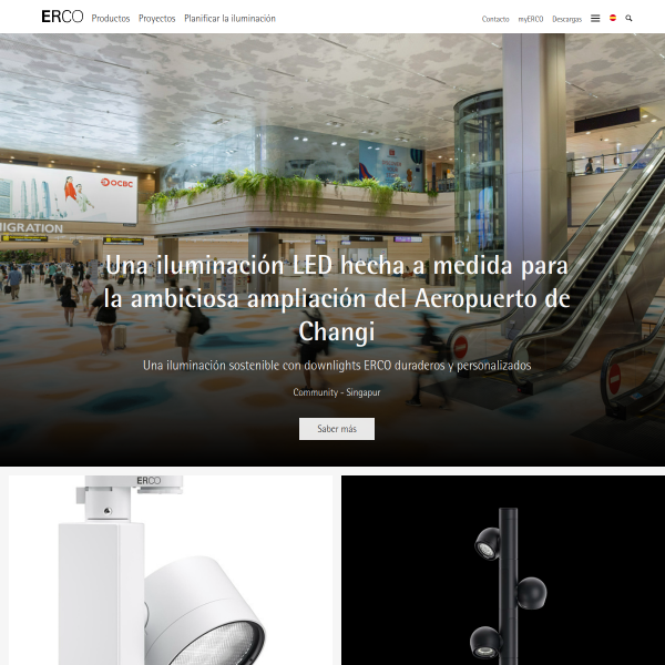 Vista mini Web: https://www.erco.com/es/