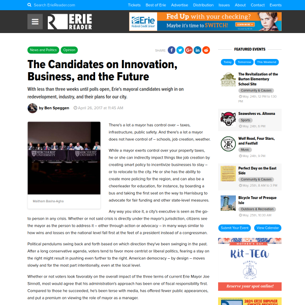 The Candidates on Innovation, Business, and the Future