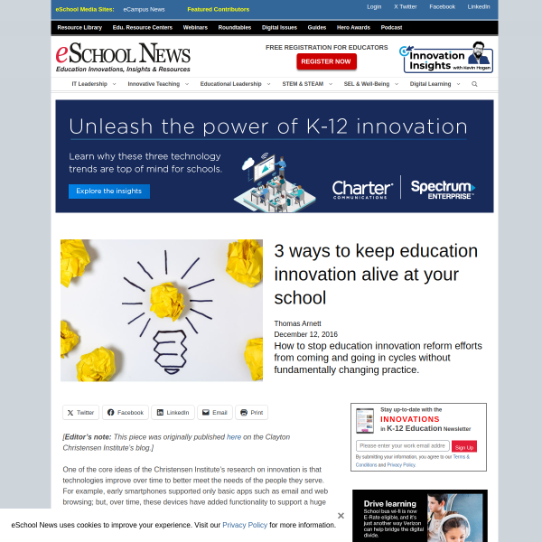 3 ways to keep education innovation alive at your school