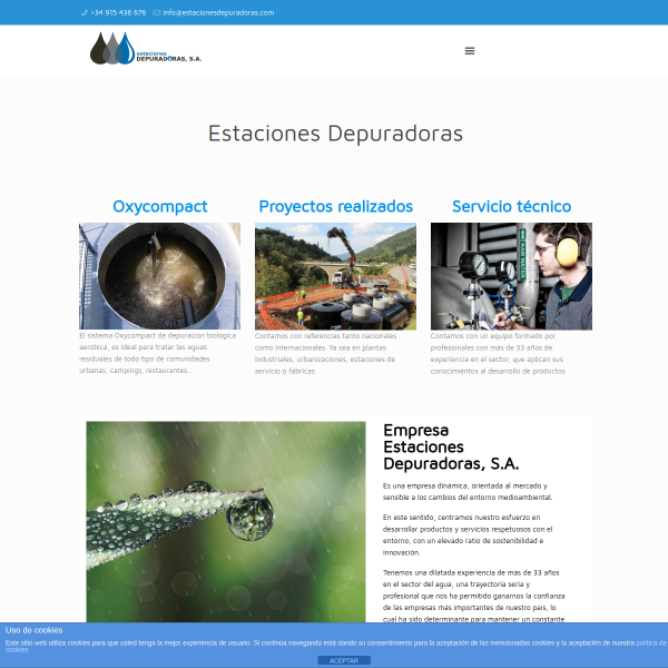 Vista mini Web: https://www.estacionesdepuradoras.com