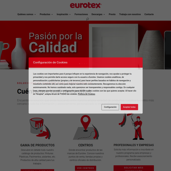 Vista mini Web: https://www.eurotex.es