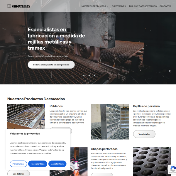 Vista mini Web: https://www.eurotramex.com