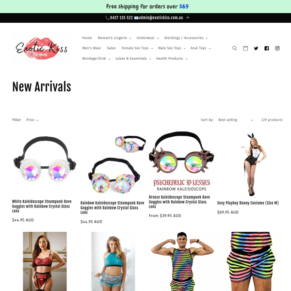 Buy Sex Toys For Women Online Australia - Exotic Kiss Adult Shop