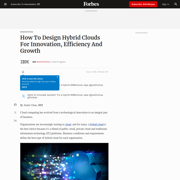 How To Design Hybrid Clouds For Innovation, Efficiency And Growth