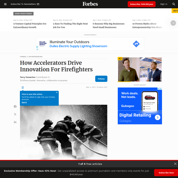 How Accelerators Drive Innovation For Firefighters