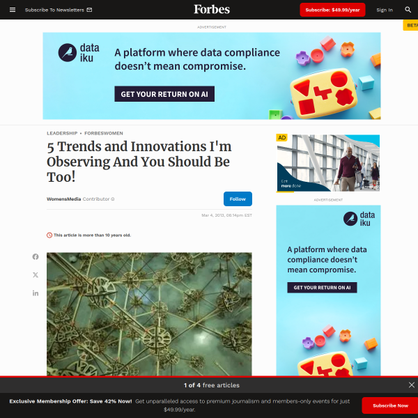 5 Trends and Innovations I'm Observing And You Should Be Too!