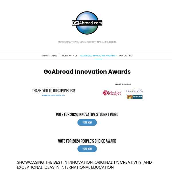 GoAbroad Innovation Awards - GoAbroad Corporate Blog