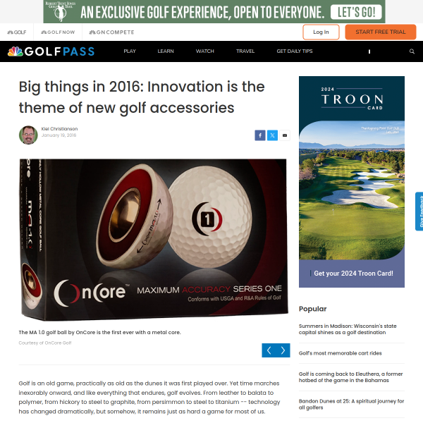Big things in 2016: Innovation is the theme of new golf accessories
