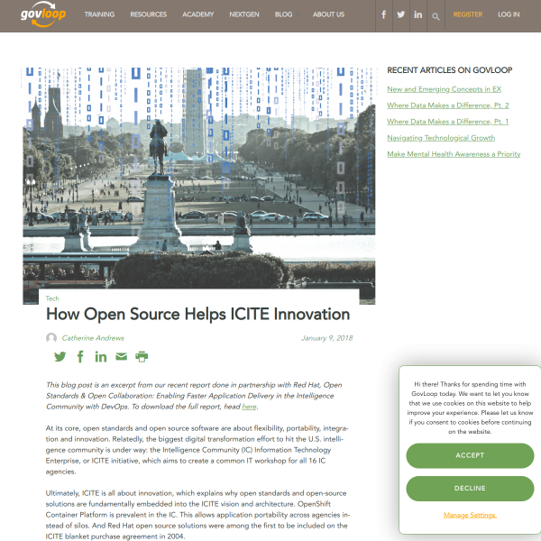 How Open Source Helps ICITE Innovation - GovLoop
