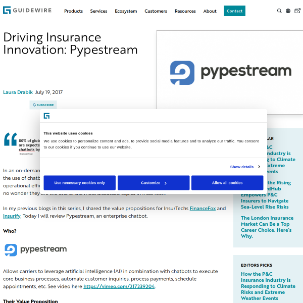Driving Insurance Innovation: Pypestream