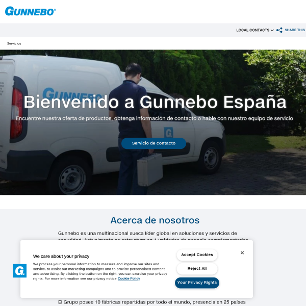 Vista mini Web: https://www.gunnebo.es