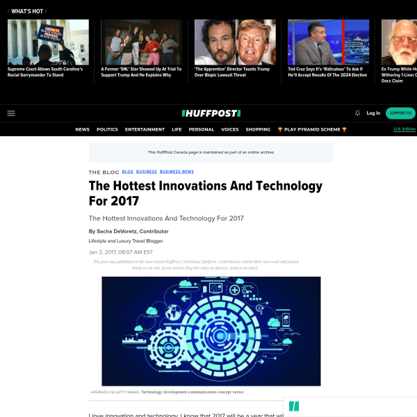 The Hottest Innovations And Technology For 2017
