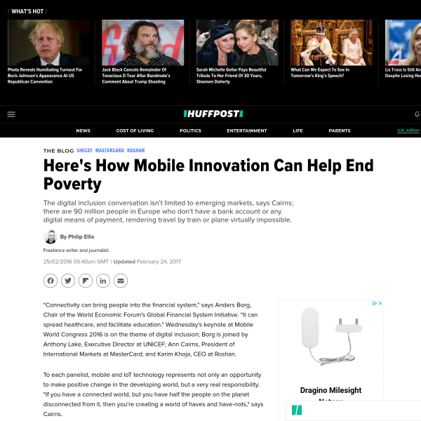 Here's How Mobile Innovation Can Help End Poverty