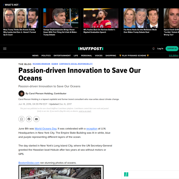 Passion-driven Innovation to Save Our Oceans