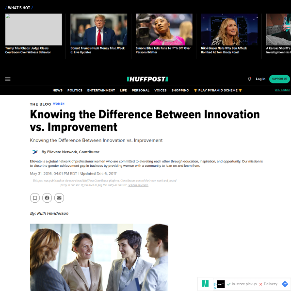 Knowing the Difference Between Innovation vs. Improvement