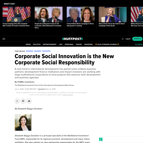 Corporate Social Innovation is the New Corporate Social Responsibility