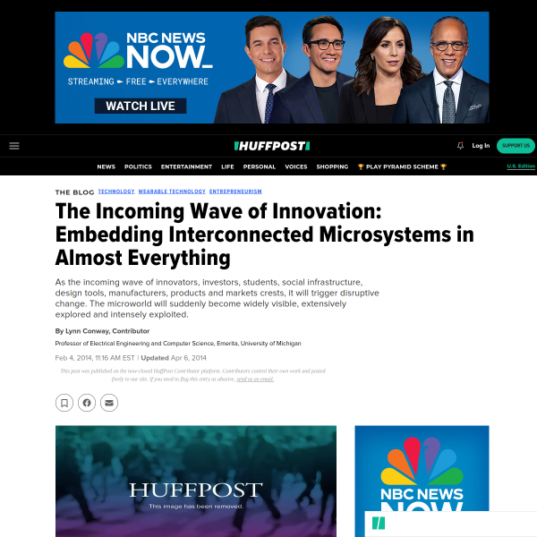 The Incoming Wave of Innovation: Embedding Interconnected Microsystems in Almost Everything