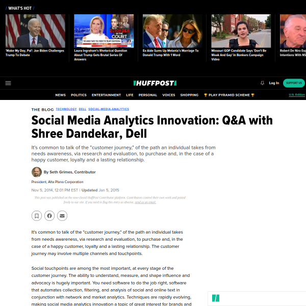 Social Media Analytics Innovation: Q&A with Shree Dandekar, Dell