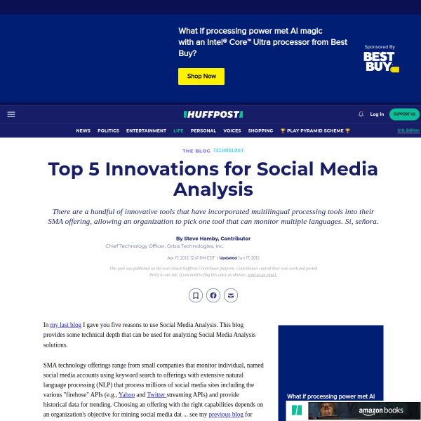 Top 5 Innovations for Social Media Analysis