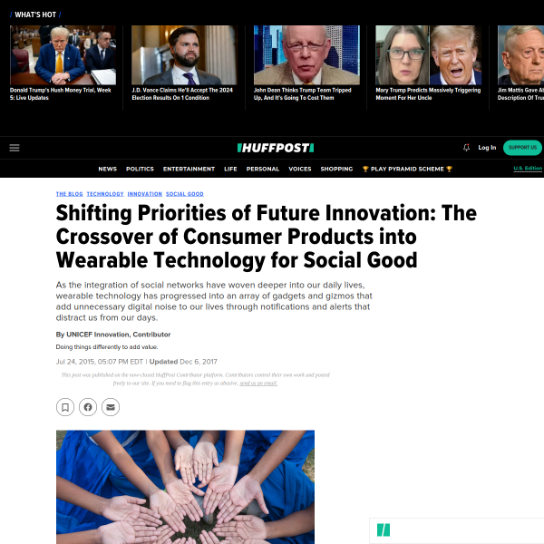 Shifting Priorities of Future Innovation: The Crossover of Consumer Products into Wearable Technology for Social Good