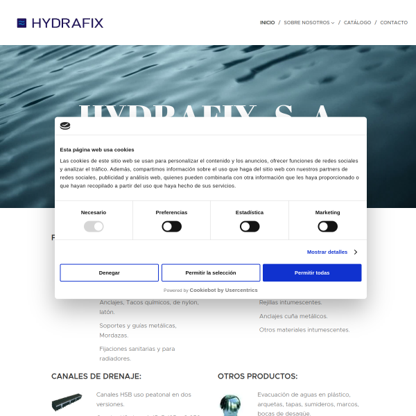 Vista mini Web: https://www.hydrafix.es