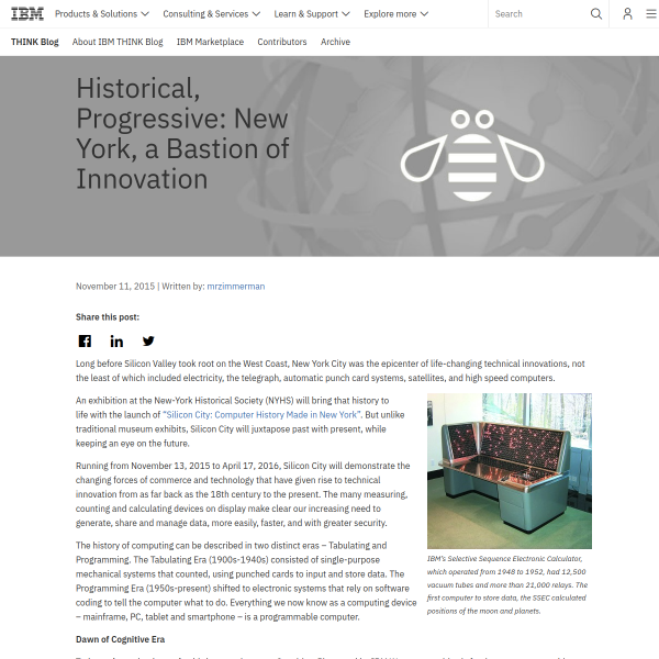 Historical, Progressive: New York, a Bastion of Innovation - THINK Blog