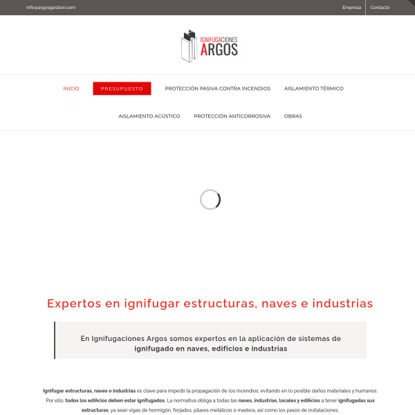 Vista mini Web: https://www.ignifugacionesargos.com/